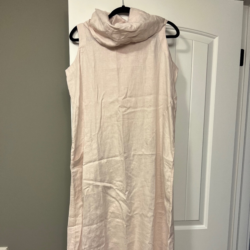 Pale Pink Linen Dress